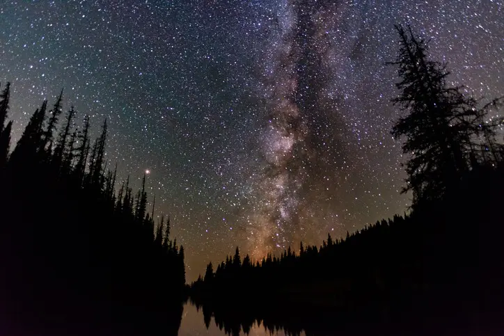 Starry night sky in Rocky Mountain National Park