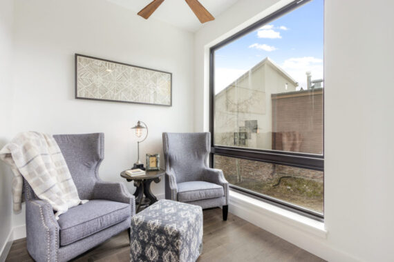 Model sitting area in model home